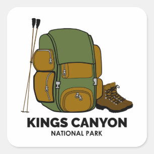Sticker Carré Sac à dos du parc national Kings Canyon