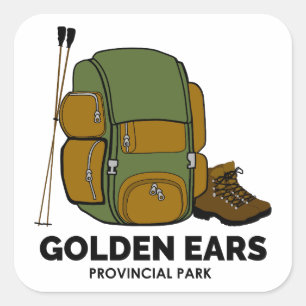 Sticker Carré Sac à dos du parc provincial Golden Ears