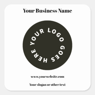 Sticker Carré Sac blanc moderne ajoutez votre logo