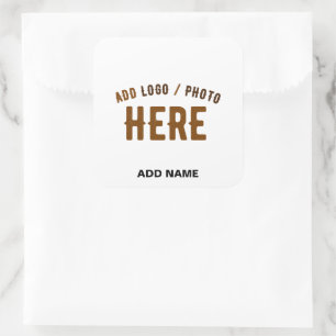 STICKER CARRÉ SAC BLANC MODERNE ET PERSONNALISABLE