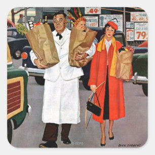 Sticker Carré Sac complètement de problème