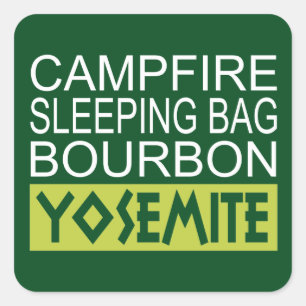Sticker Carré Sac couché de feu Bourbon Yosemite