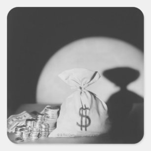 Sticker Carré Sac d'argent