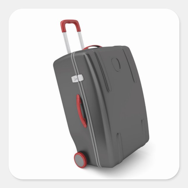 Sticker Carré sac de voyage noir (Devant)