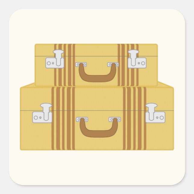 Sticker Carré Sacs vintages (Devant)