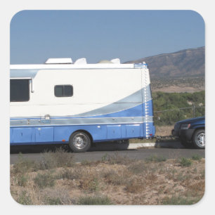 Sticker Carré Safari Trek 1999 Blue Classic RV Motorhome