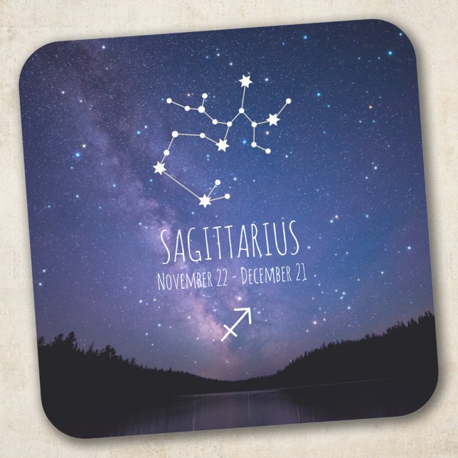 Sticker Carré Saggitarius | Constellation Zodiaque personnalisée (Créateur téléchargé)