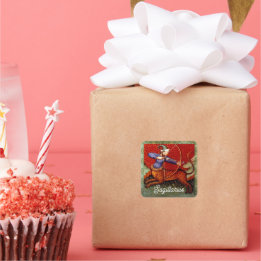 Sticker Carré Sagittaire Horoscope Zodiac Art médiéval