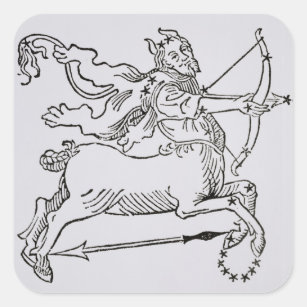 Sticker Carré Sagittaire (le centaure) une illustration de