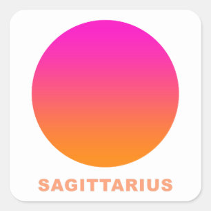 Sticker Carré Sagittarius signe zodiaque