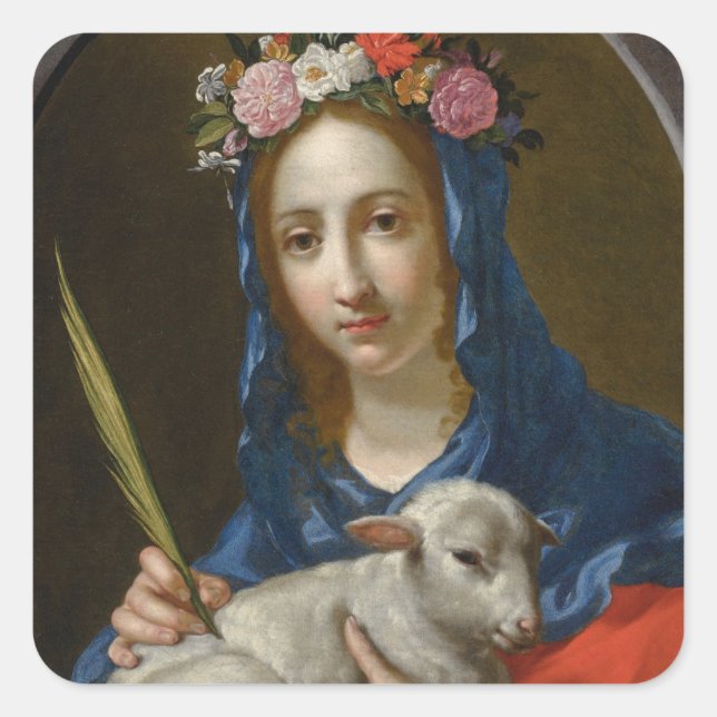 Sticker Carré Saint Agatha (par Cesare Dandini) (Devant)