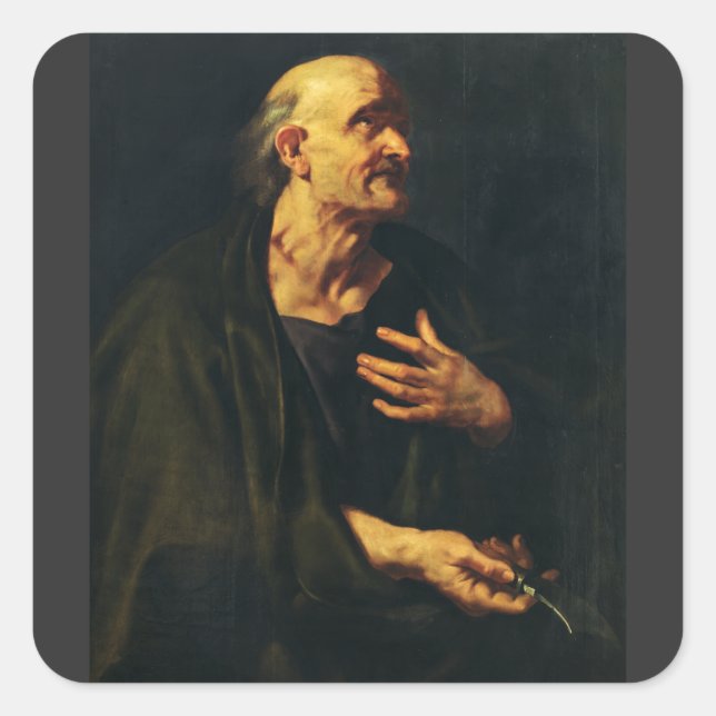 Sticker Carré Saint Barthélemy par Pierre Paul Rubens (Devant)