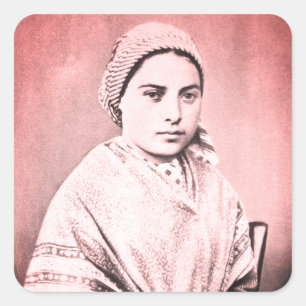 Sticker Carré Saint Bernadette Soubirous enfant