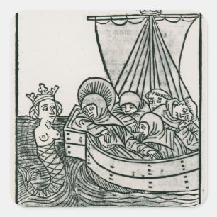 Sticker Carré Saint-Brendan et la sirène