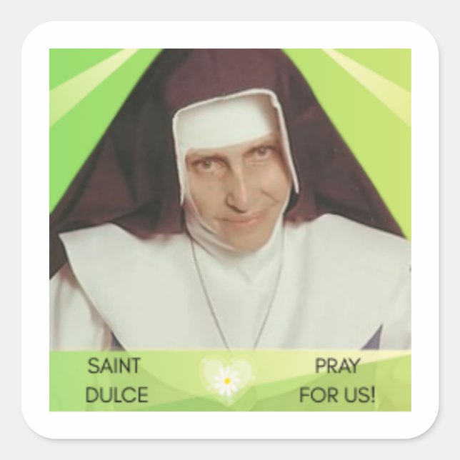 Sticker Carré Saint Dulce des pauvres souvenir (Devant)