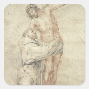 Sticker Carré Saint François : Rejeter le monde et embrasser