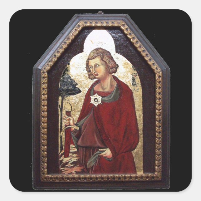 STICKER CARRÉ SAINT GALGANO / LÉGENDE DE L'ÉPÉE DANS LE ROCHER (Devant)