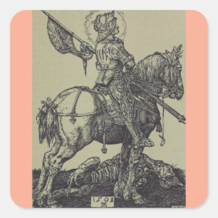 Sticker Carré Saint Georges et le Dragon Grand Martyr