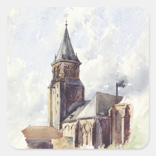 Sticker Carré Saint Germain des Prés Eglise Paris (Devant)