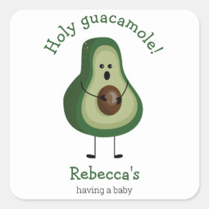 Sticker Carré Saint Guacamole ! baby shower !
