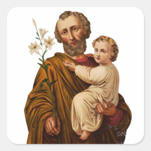 Sticker Carré Saint Joseph gardien de la Sainte Famille
