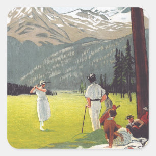 Sticker Carré Saint Moritz par Emil Cardinaux