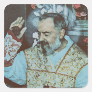 Sticker Carré Saint Padre Pio