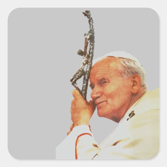 Sticker Carré Saint Pape Jean-Paul II (Devant)