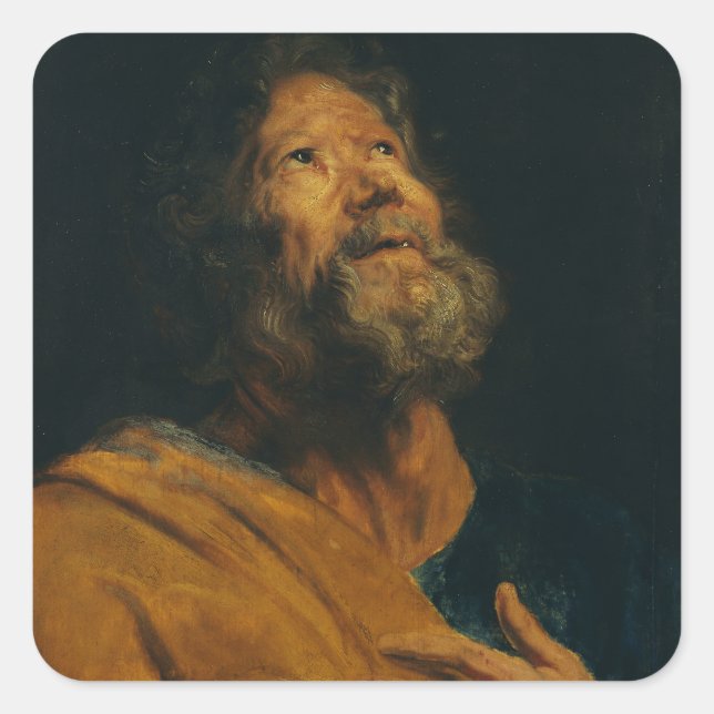 Sticker Carré Saint Pierre par Antoon van Dyck (Devant)