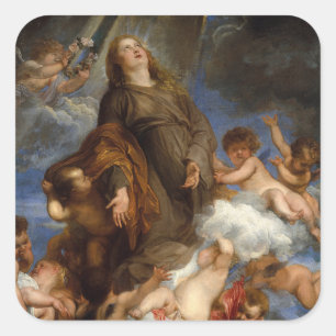 Sticker Carré Saint-Rosalie Interceding for the Plague-stricken