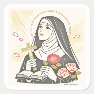 Sticker Carré Sainte Rita de Cascia