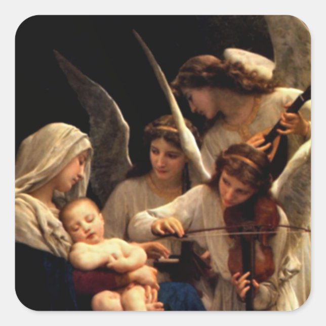 Sticker Carré Sainte Vierge Marie et Enfant Jésus (Devant)