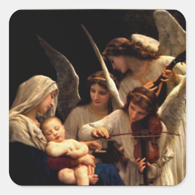 Sticker Carré Sainte Vierge Marie et Enfant Jésus (Devant)