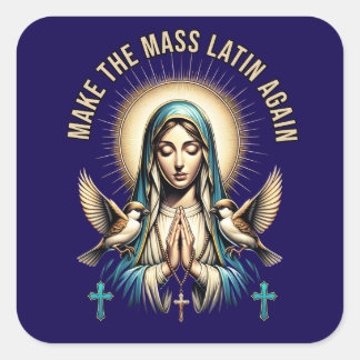 Sticker Carré Sainte Vierge Marie Messe latine