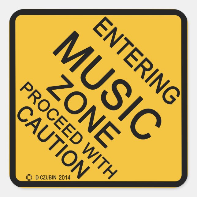 Sticker Carré Saisir une zone de musique (Devant)