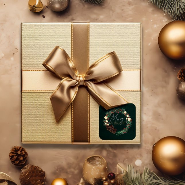 Sticker Carré saisonnier Joyeux et brillant (Créateur téléchargé)