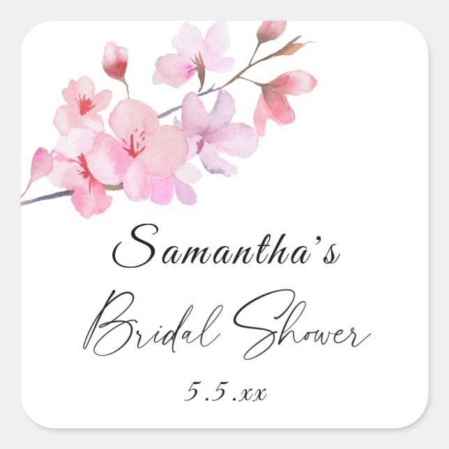 Sticker Carré Sakura - Mariage Lancement de mariage (Devant)
