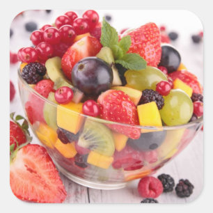 Sticker Carré Salade de fruit frais