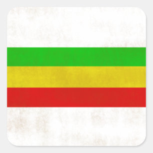Sticker Carré Sale Rasta Stripes