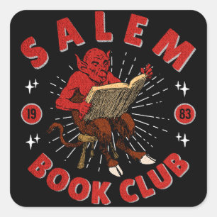 Sticker Carré Salem Book Club Vintage