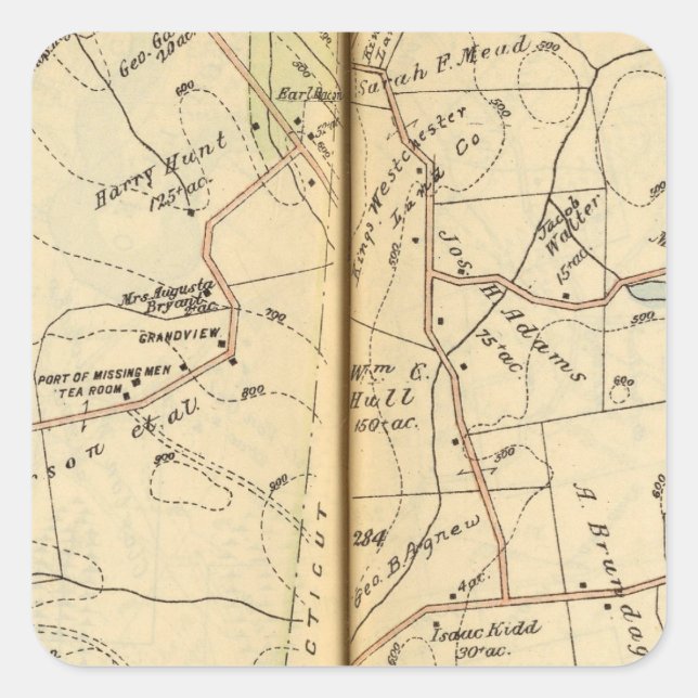 Sticker Carré Salem, New York (Devant)