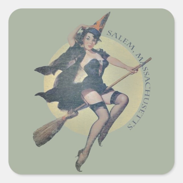 Sticker Carré Salem Witch (Devant)