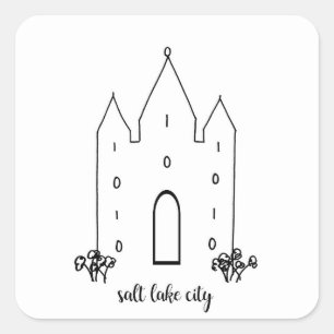 Sticker Carré salke city utatemple