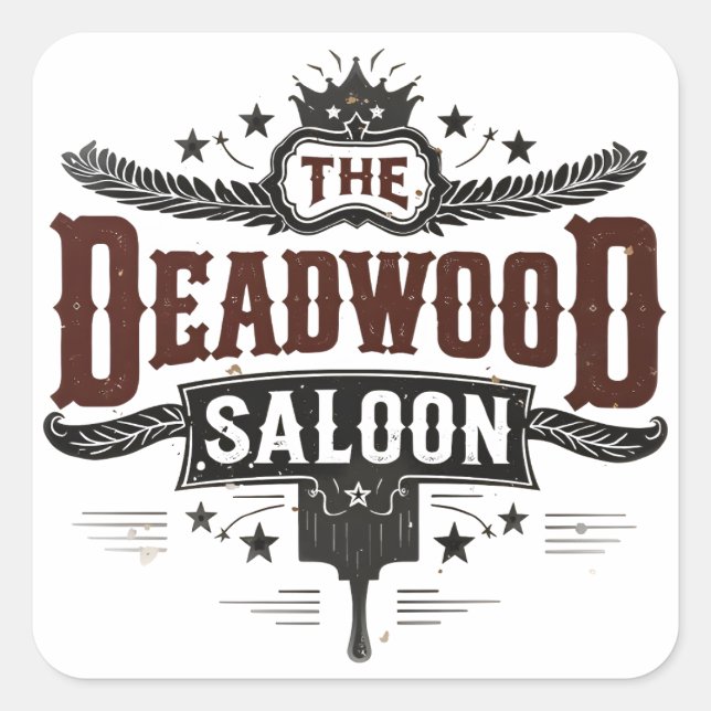 Sticker Carré Salon de l'Ouest vintage (Devant)