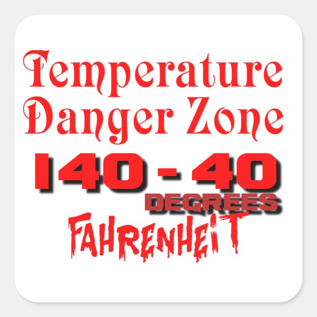 Sticker Carré Salubrité des aliments (rappel) (Devant)