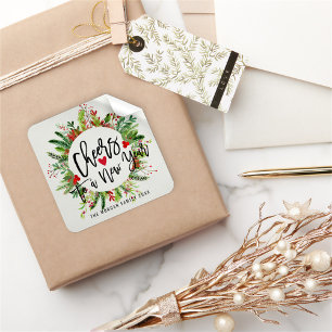 Sticker Carré Salutation à une serrure de serrure de script du N