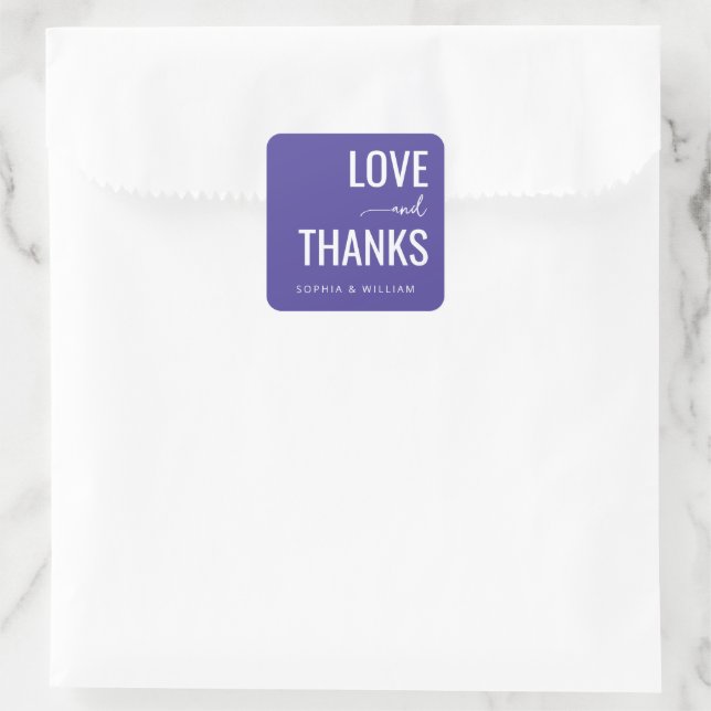 Sticker Carré Salutation Typographique Violet Chaud (Sac)