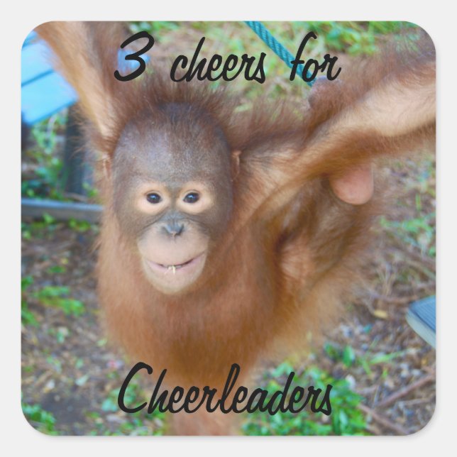 Sticker Carré Salutations pour Cheerleaders (Devant)