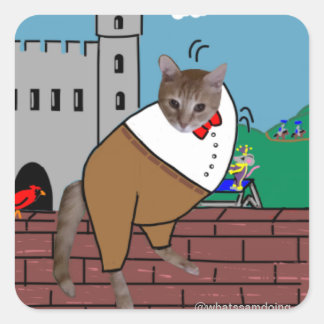 Sticker Carré Sam Le Cat Humpty Dumpty