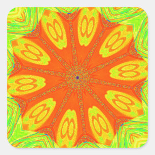 Sticker Carré Samba vibrante : Un festival de couleur dans l'art